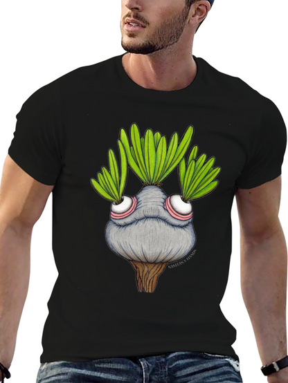 Whimsical Plant Character Graphic T-Shirt