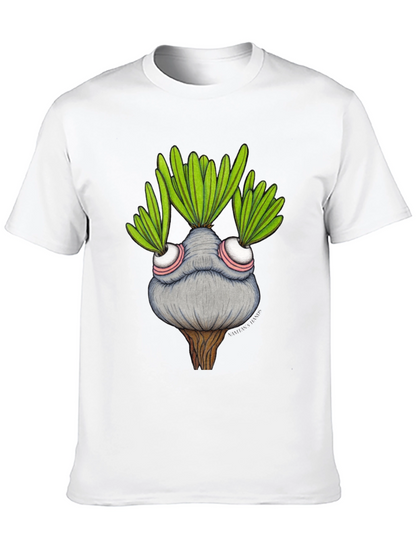 Whimsical Plant Character Graphic T-Shirt