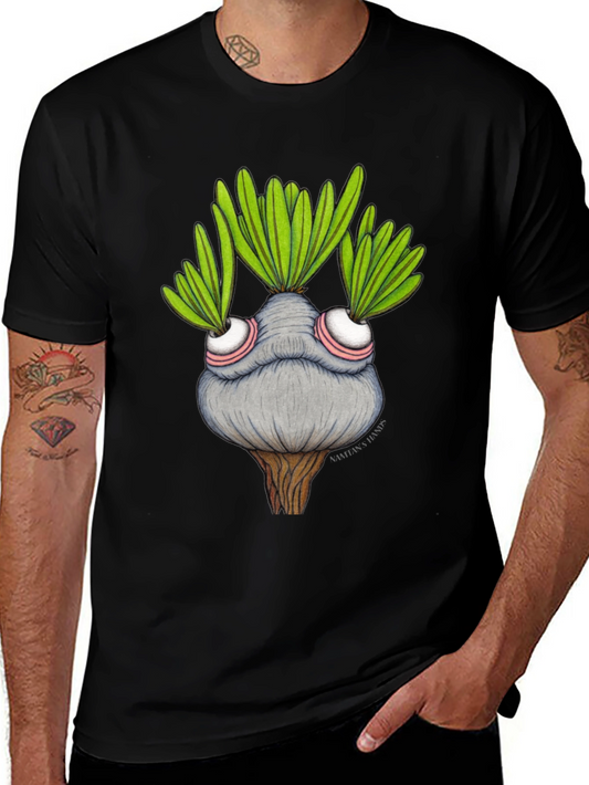 Whimsical Plant Character Graphic T-Shirt
