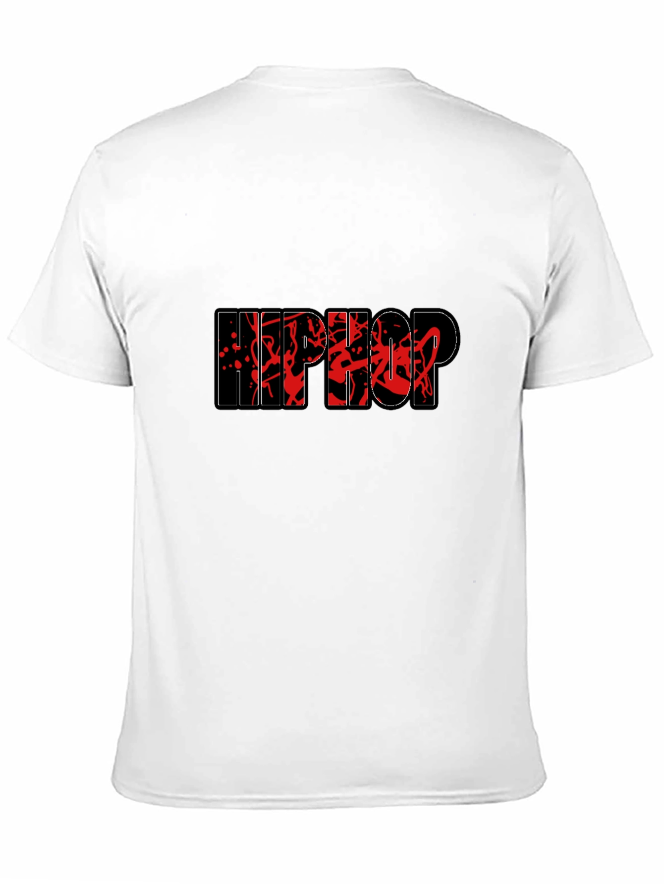 Hip Hop Graphic Print Black T-Shirt