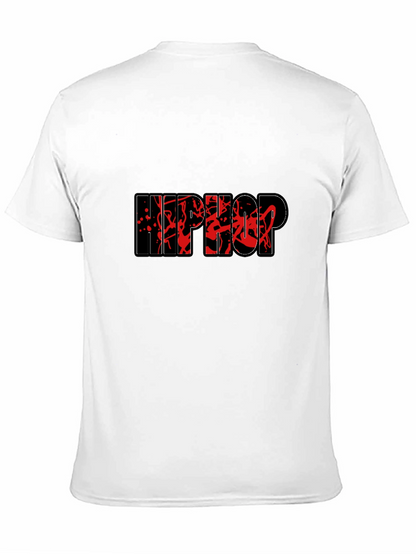 Hip Hop Graphic Print Black T-Shirt
