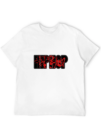 Hip Hop Graphic Print Black T-Shirt