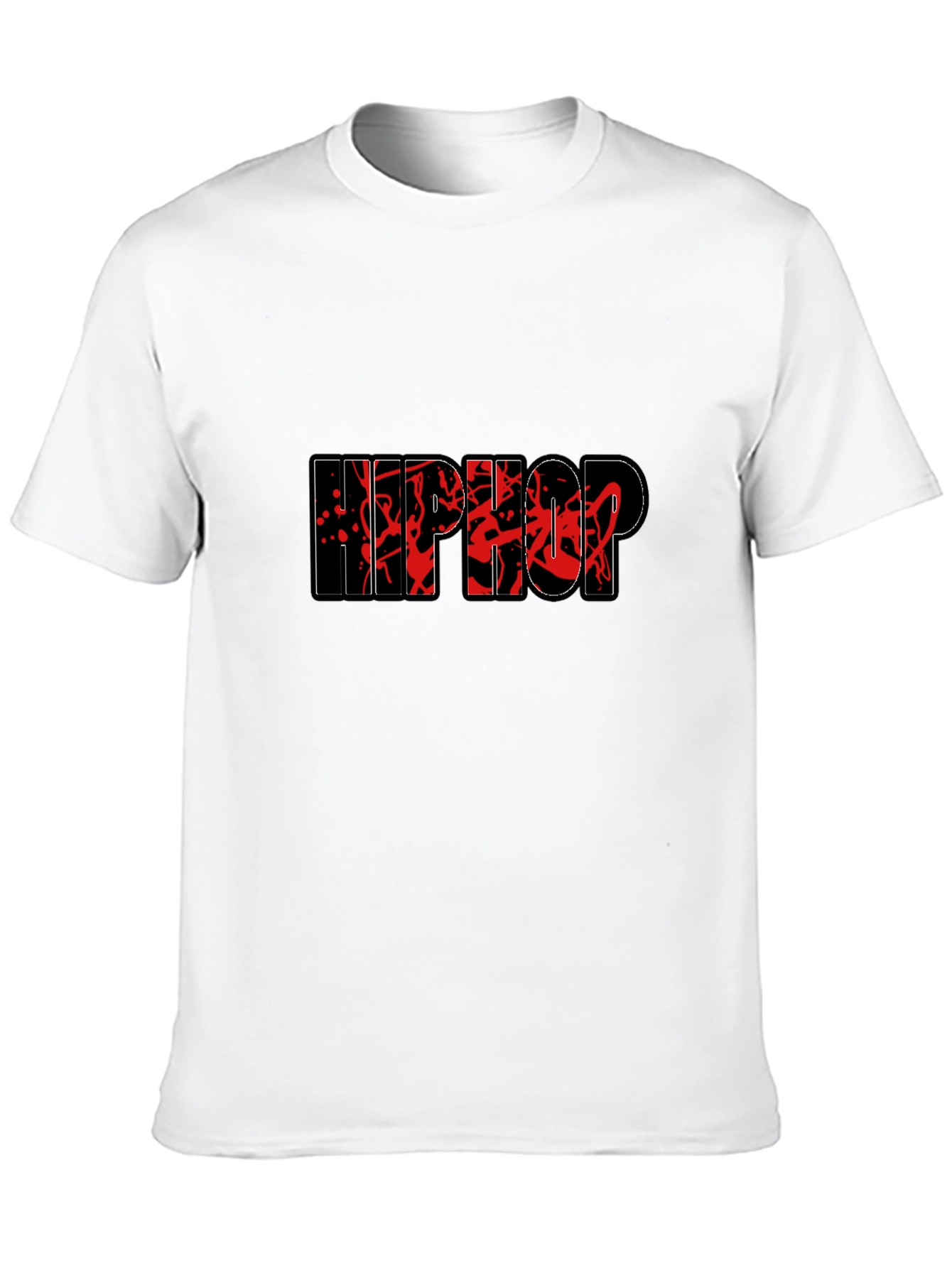 Hip Hop Graphic Print Black T-Shirt