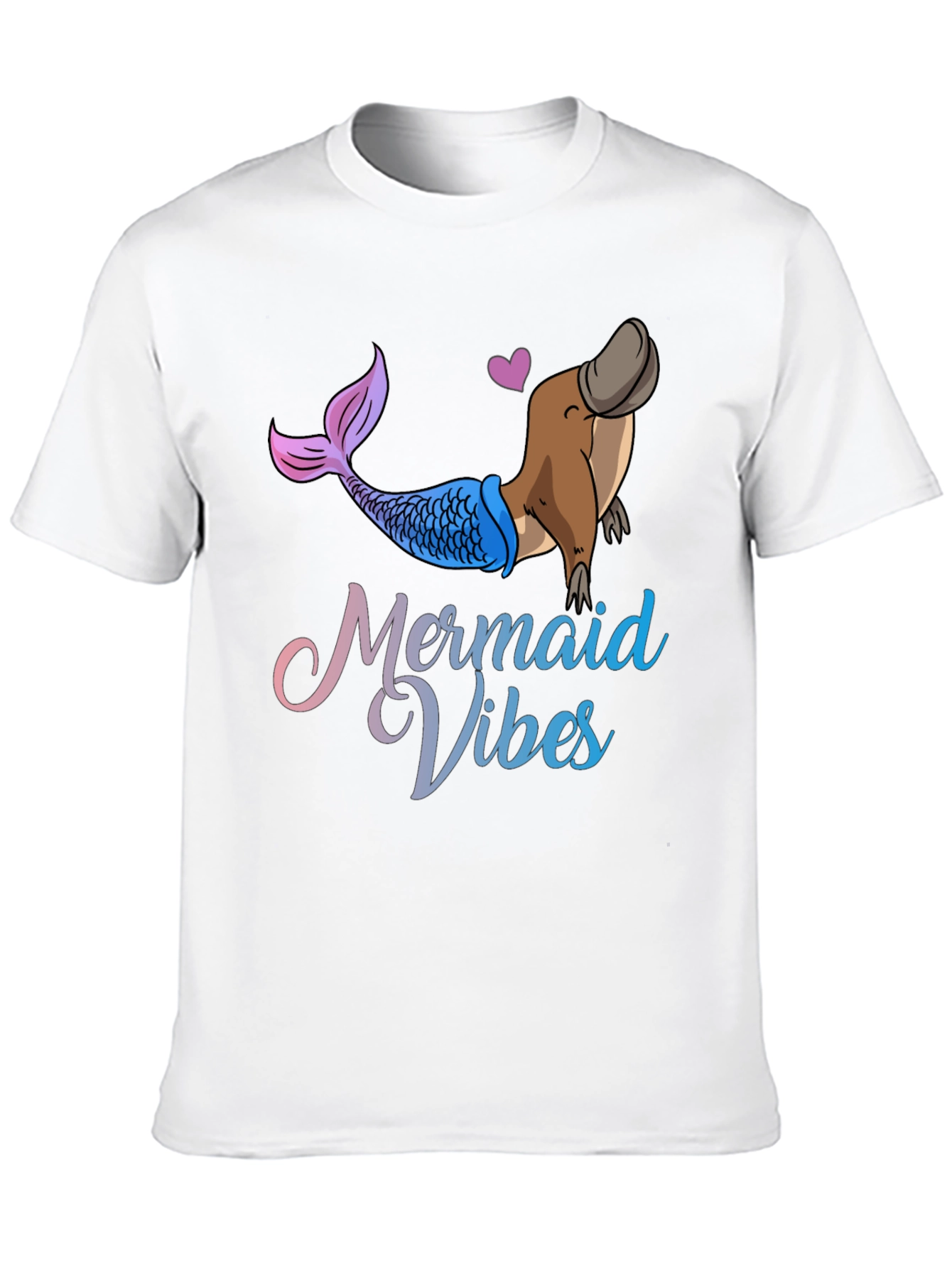Mermaid Vibes Platypus Graphic T-Shirt