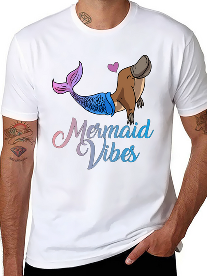 Mermaid Vibes Platypus Graphic T-Shirt