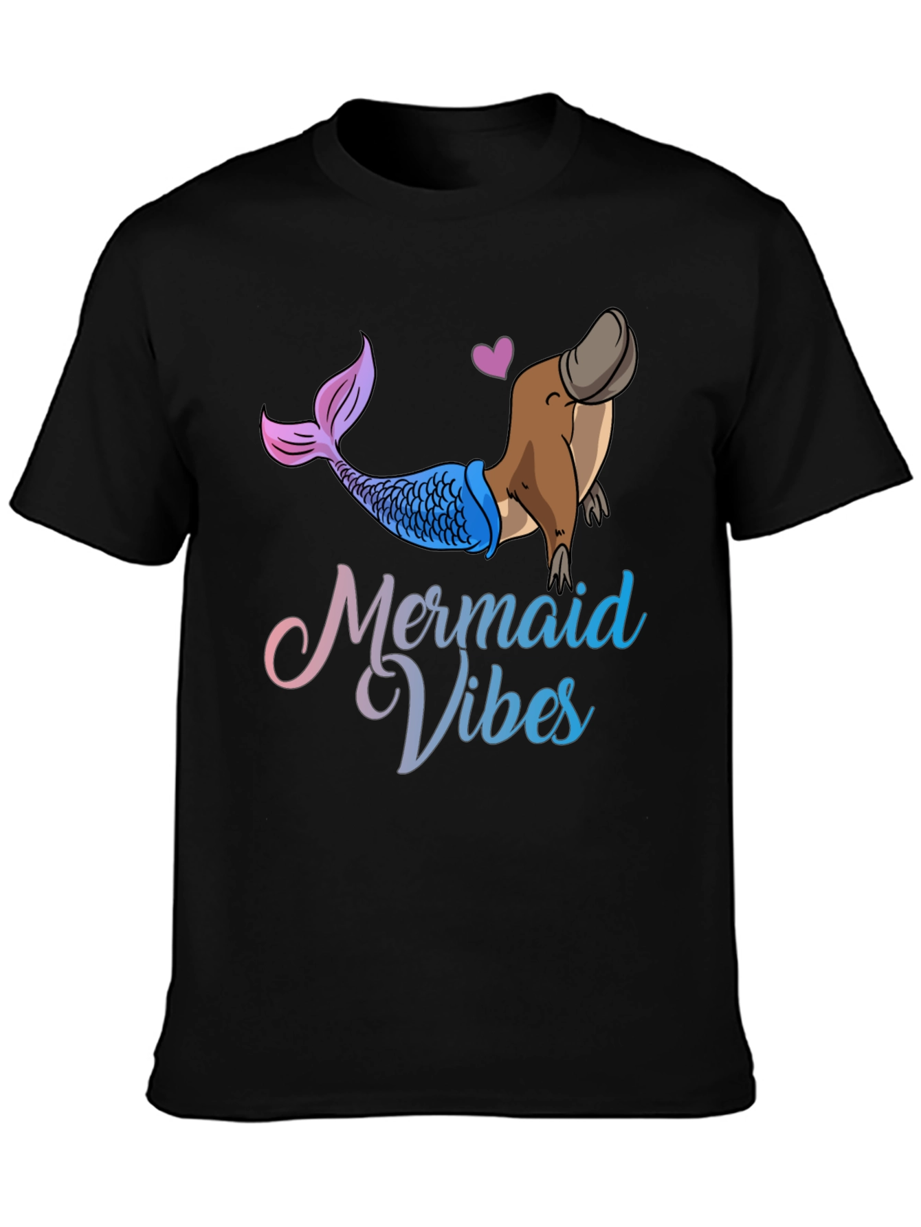 Mermaid Vibes Platypus Graphic T-Shirt