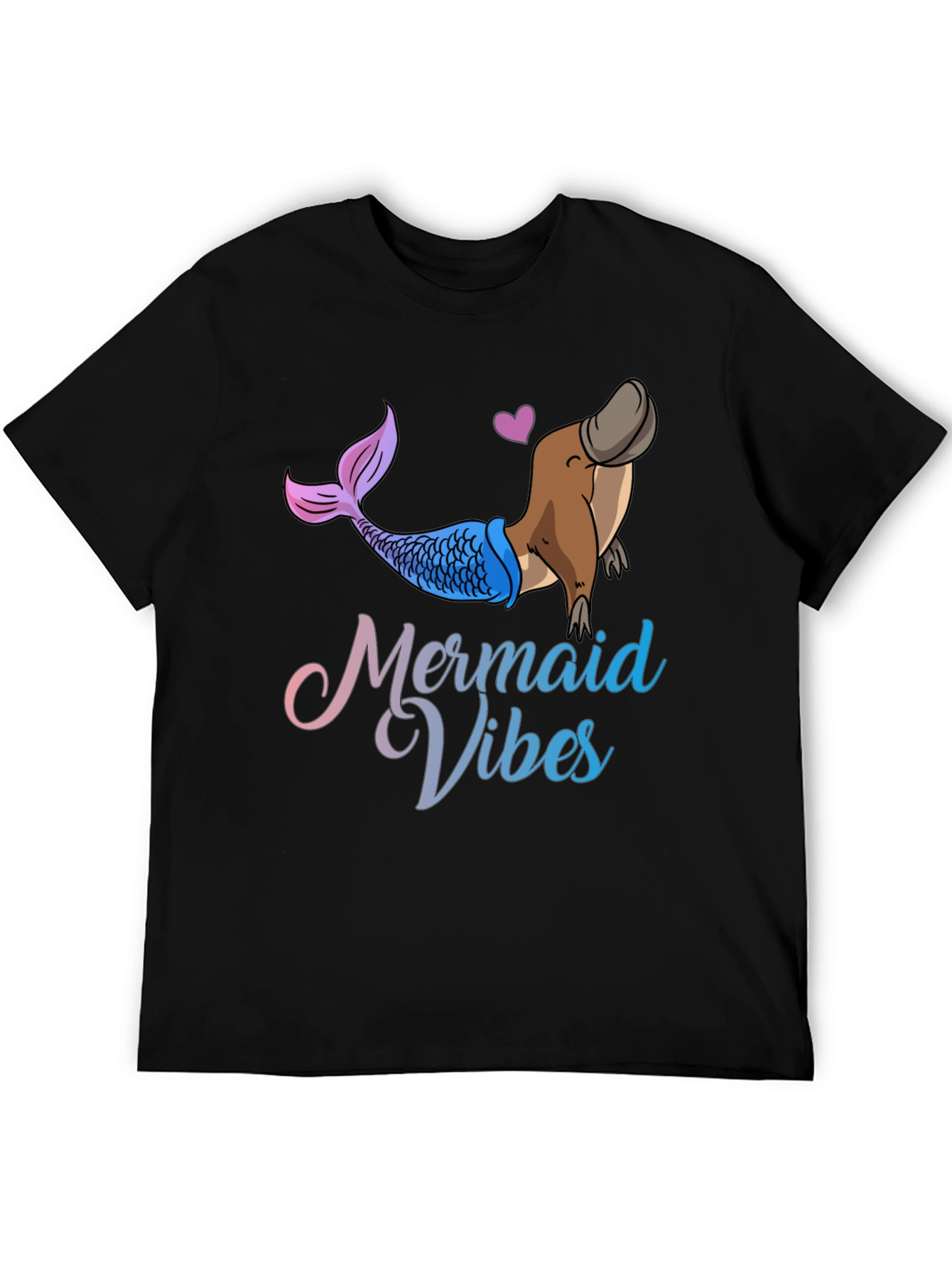Mermaid Vibes Platypus Graphic T-Shirt