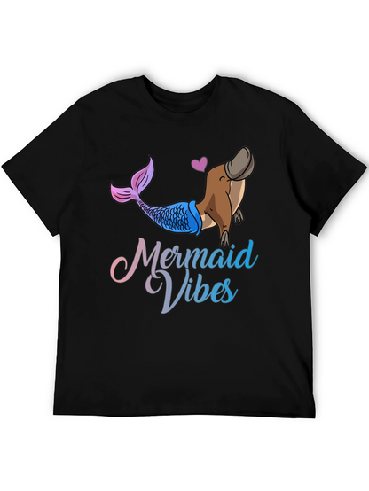 Mermaid Vibes Platypus Graphic T-Shirt