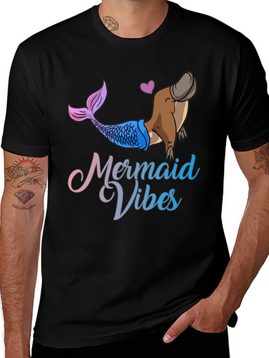Mermaid Vibes Platypus Graphic T-Shirt