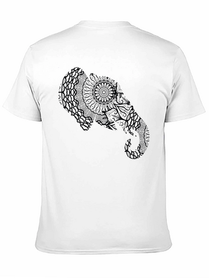 Elephant Mandala Graphic Black T-Shirt