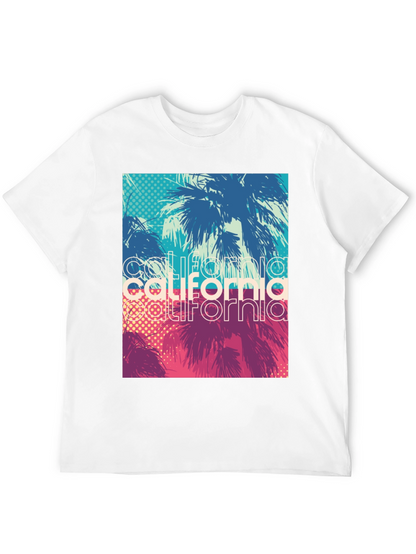 California Palms Graphic Tee - Black Cotton T-Shirt