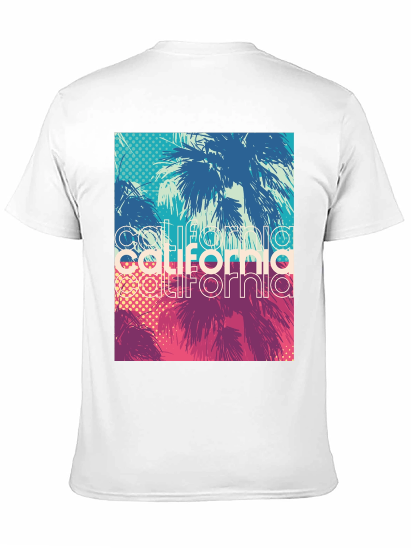 California Palms Graphic Tee - Black Cotton T-Shirt