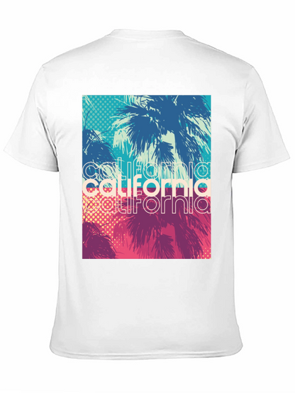 California Palms Graphic Tee - Black Cotton T-Shirt