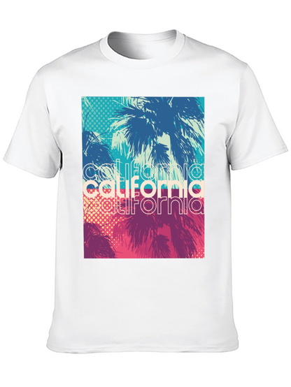 California Palms Graphic Tee - Black Cotton T-Shirt