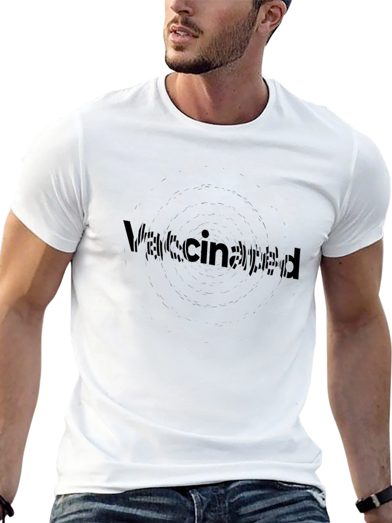 Vaccinated Black T-Shirt - Stylish Statement Tee
