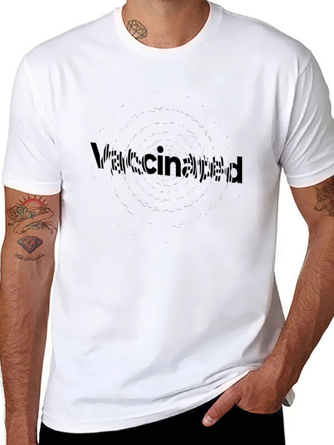 Vaccinated Black T-Shirt - Stylish Statement Tee