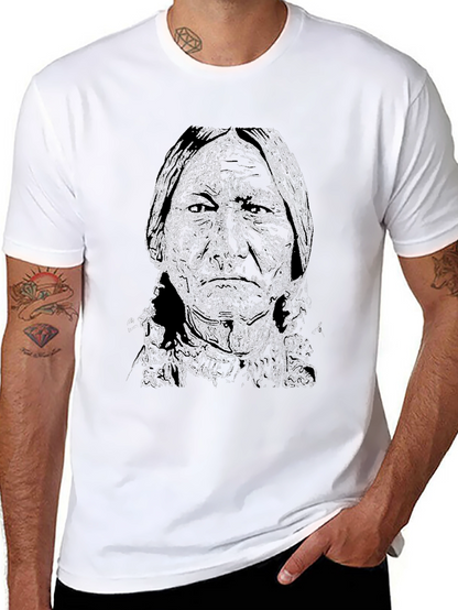 Native American Graphic Print Mens T-Shirt