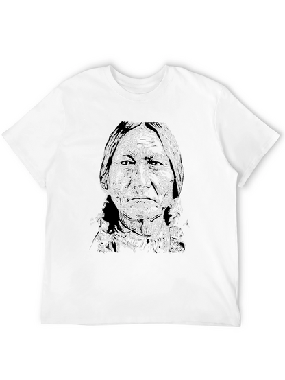 Native American Graphic Print Mens T-Shirt