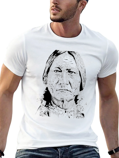 Native American Graphic Print Mens T-Shirt