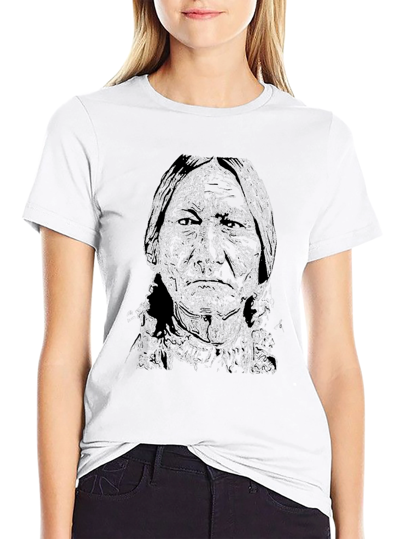 Native American Graphic Print Mens T-Shirt