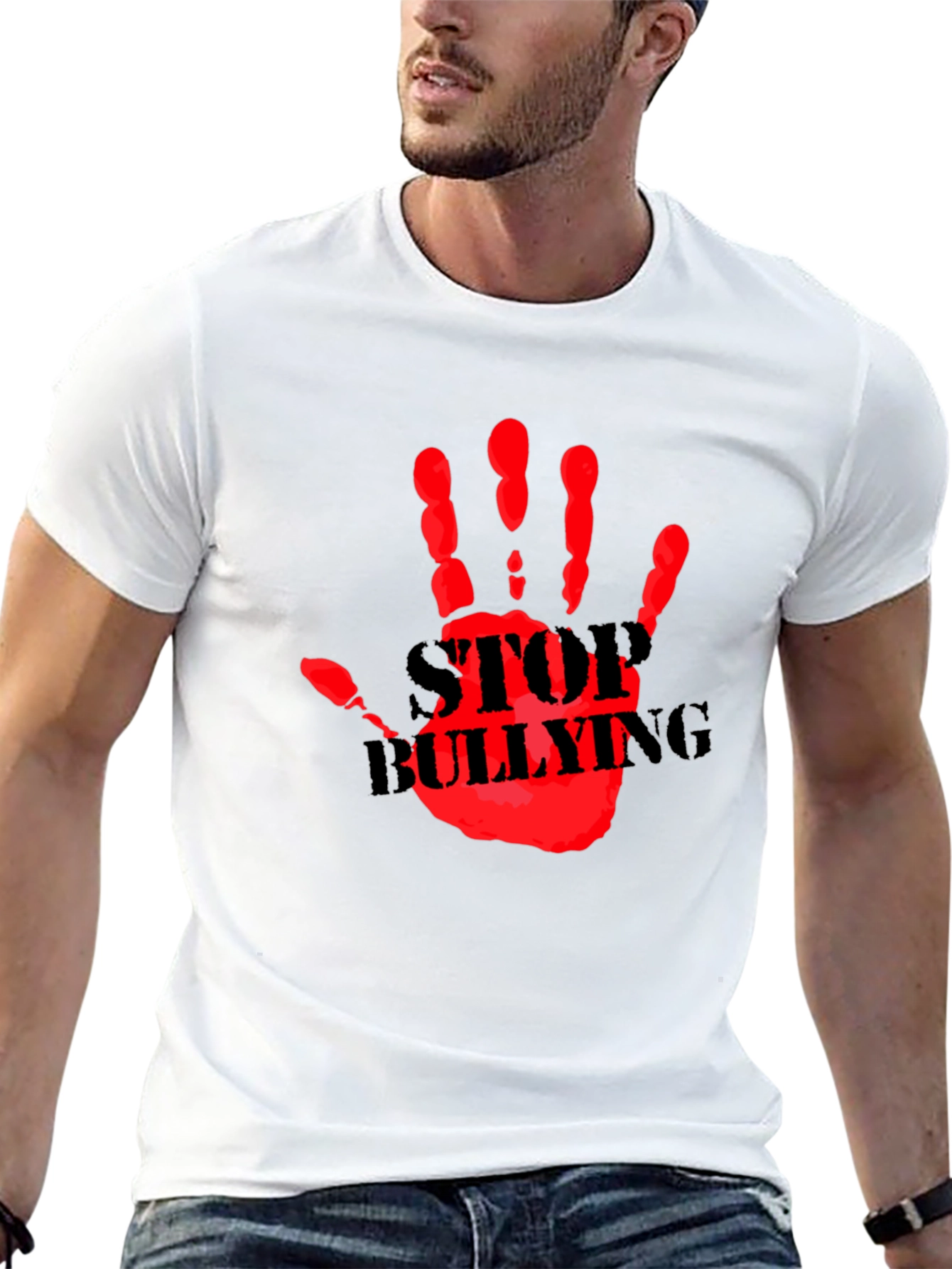 Stop Bullying Graphic Print T-Shirt