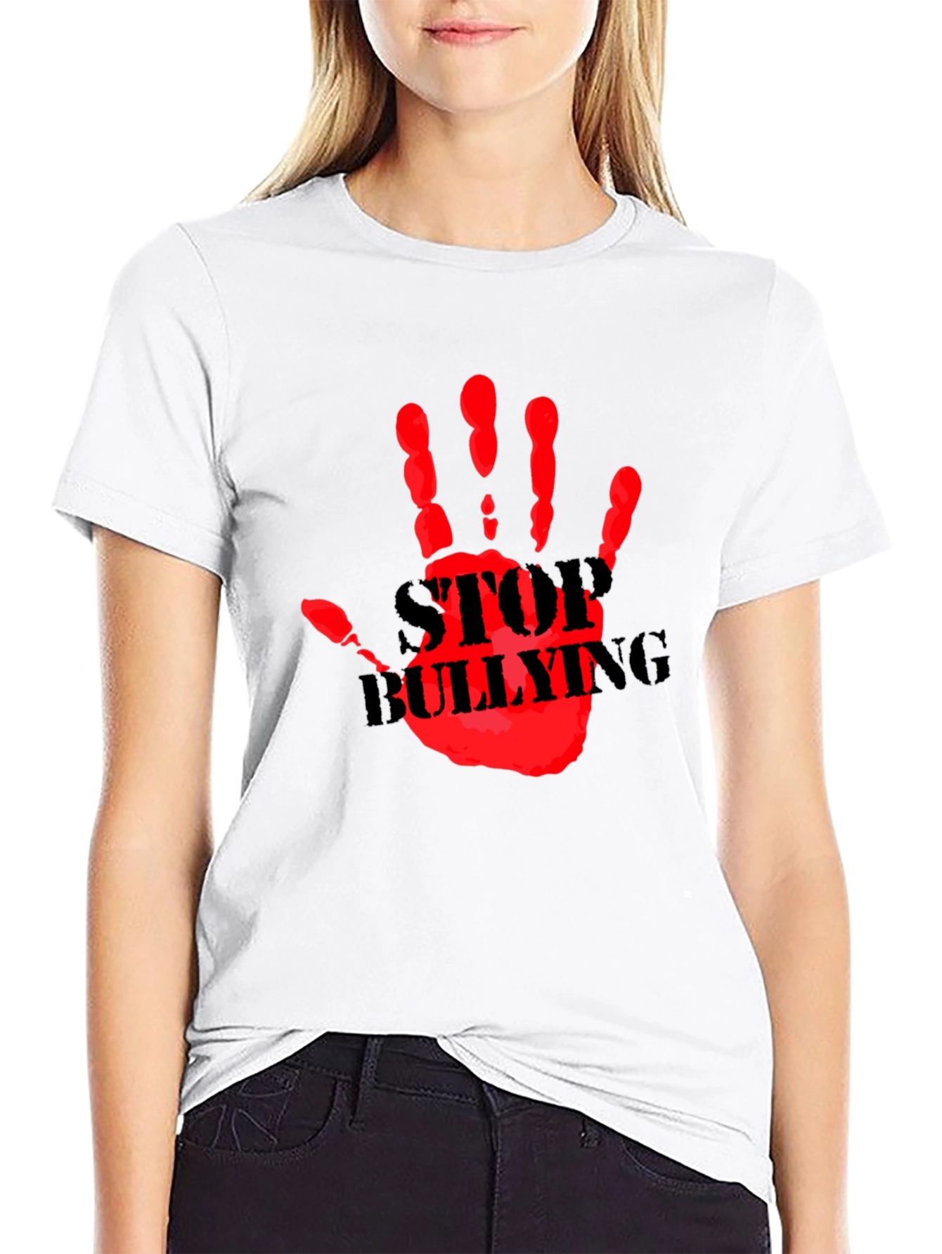 Stop Bullying Graphic Print T-Shirt