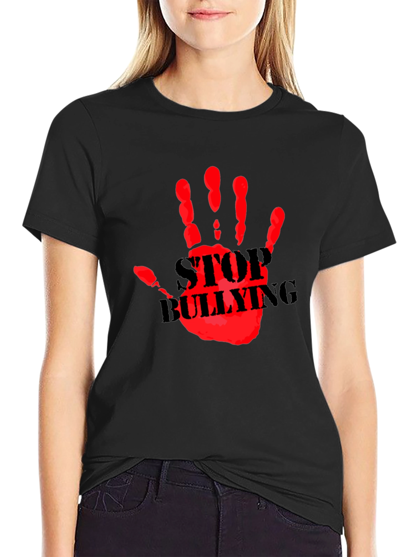 Stop Bullying Graphic Print T-Shirt