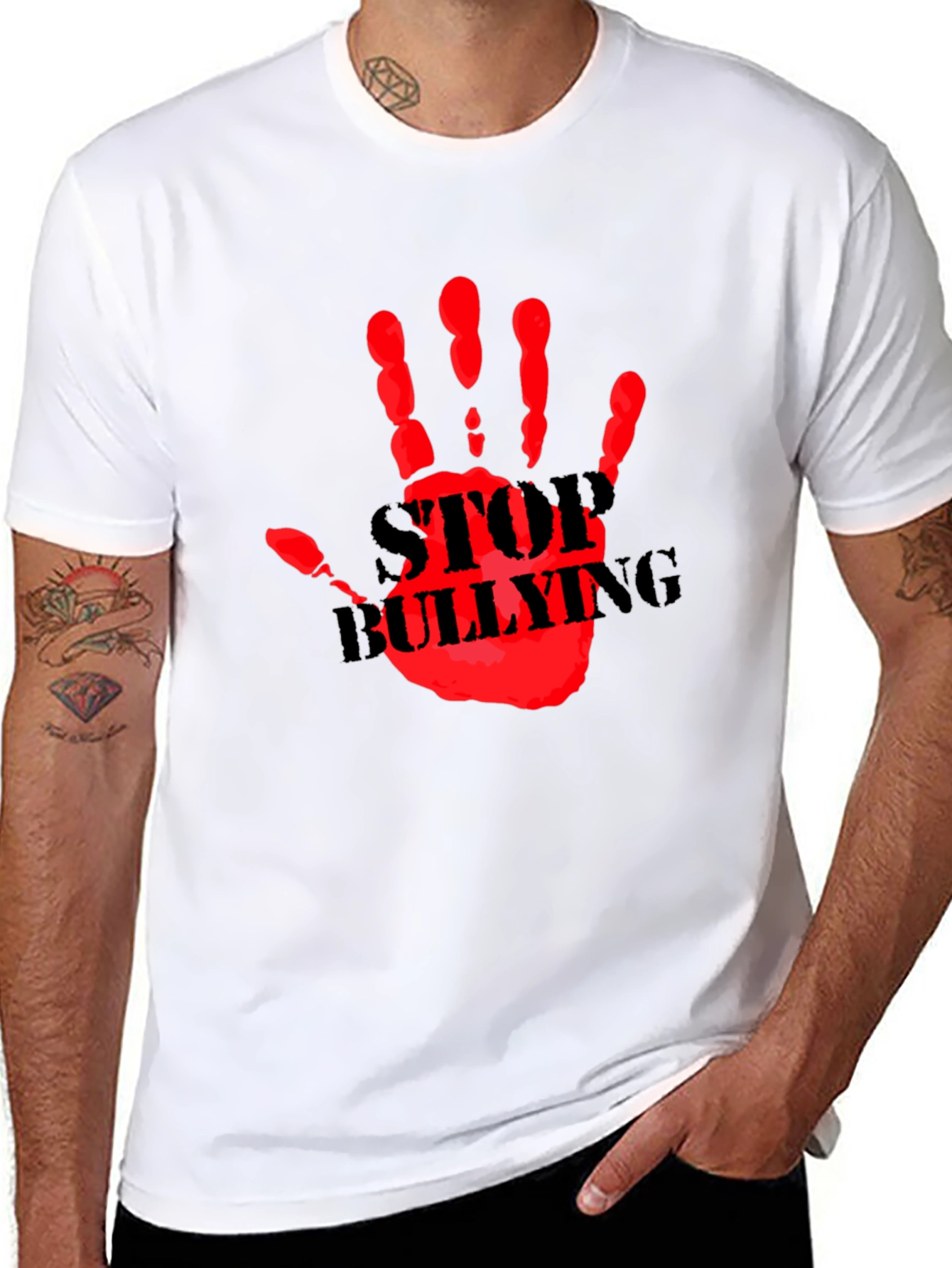 Stop Bullying Graphic Print T-Shirt