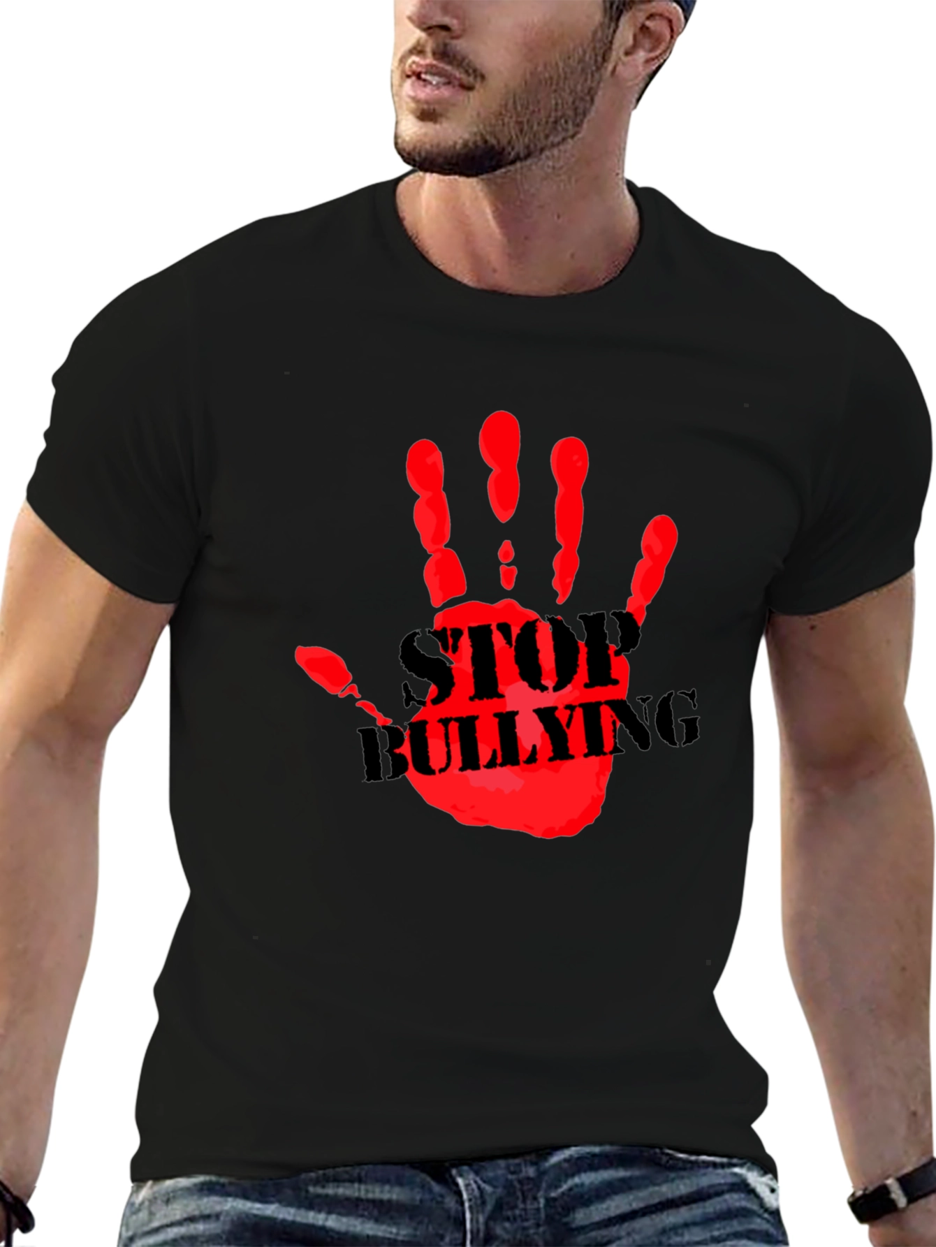 Stop Bullying Graphic Print T-Shirt
