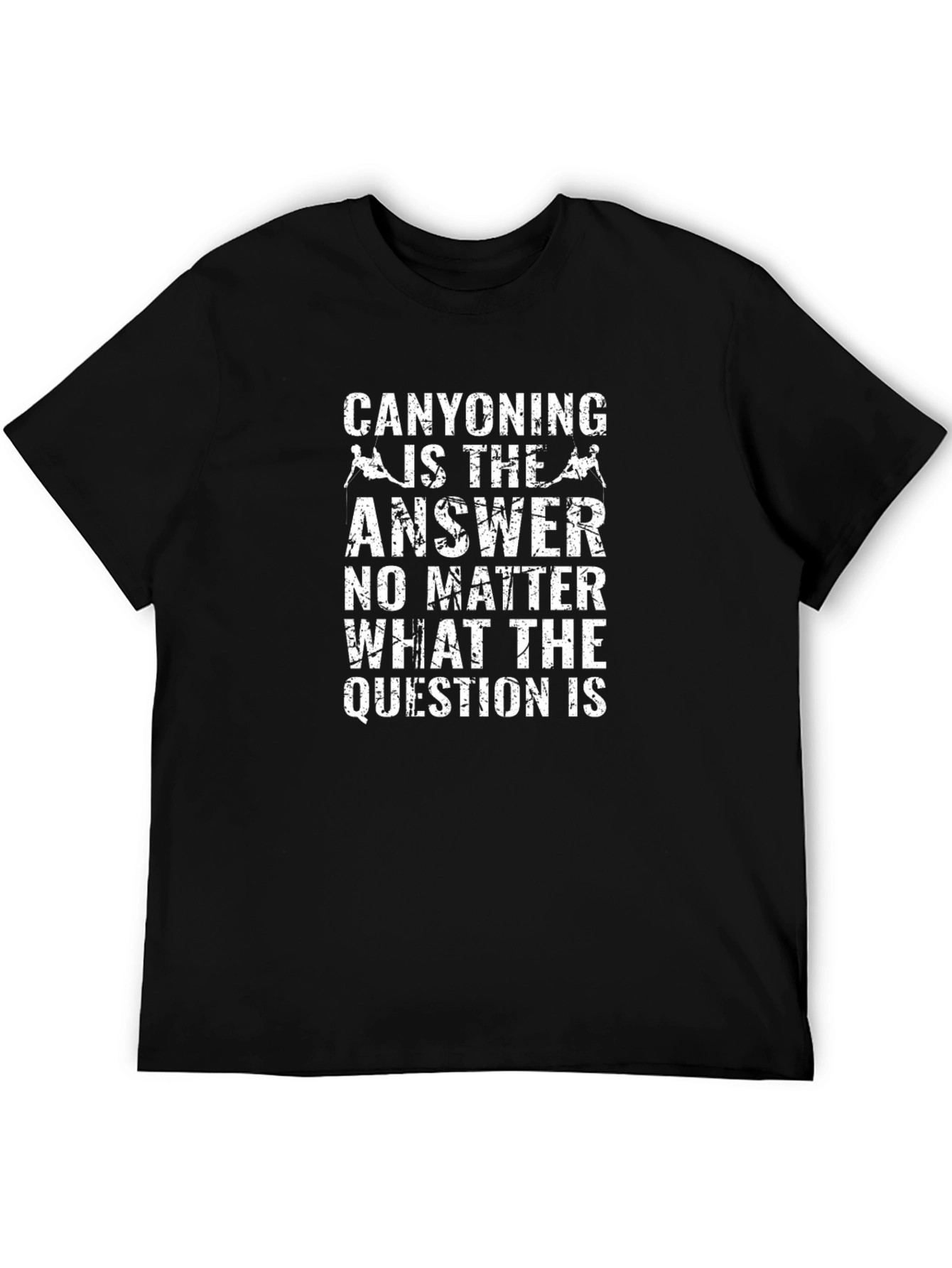 Canyoning Is The Answer Black Graphic T-Shirt