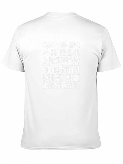 Canyoning Is The Answer Black Graphic T-Shirt