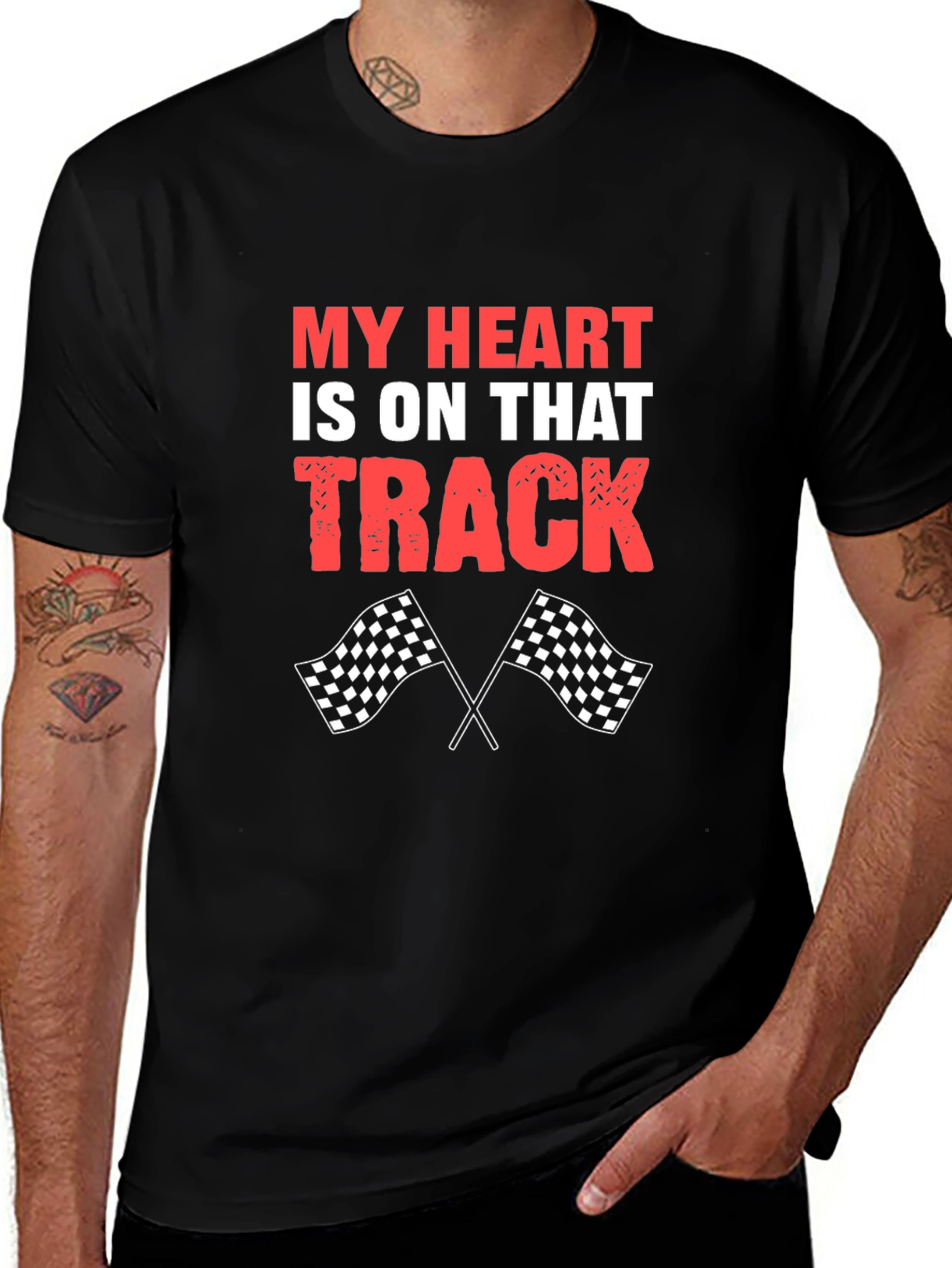 My Heart Is On That Track Racing T-Shirt