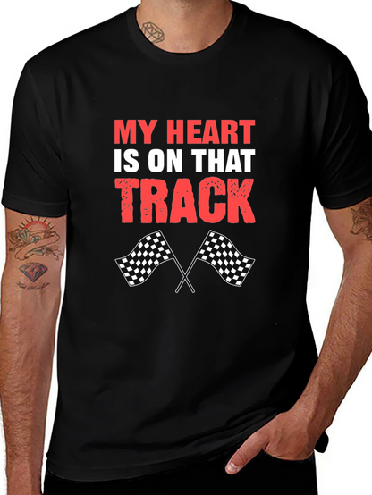 My Heart Is On That Track Racing T-Shirt