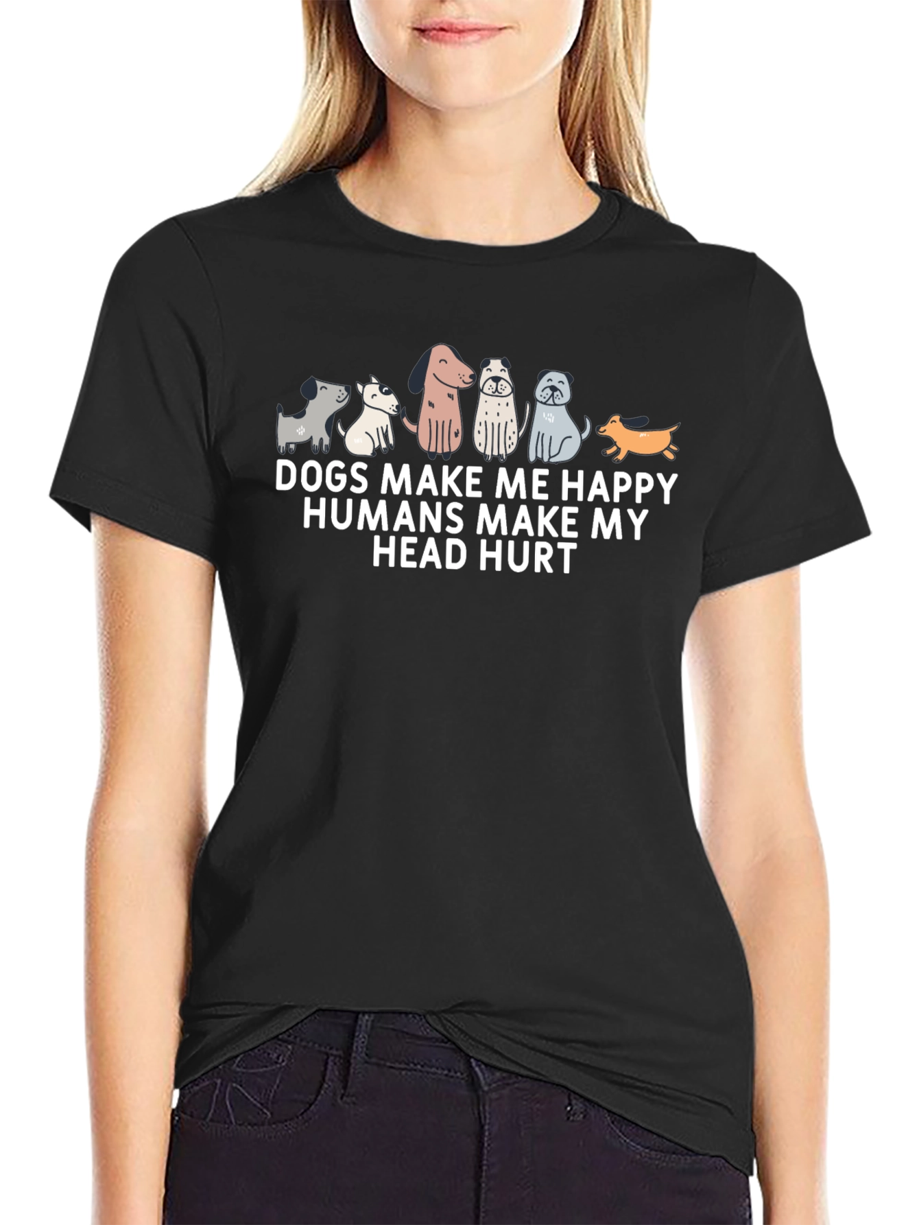 Dogs Make Me Happy T-Shirt