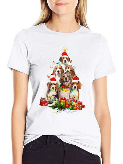 Beagle Christmas Tree T-Shirt
