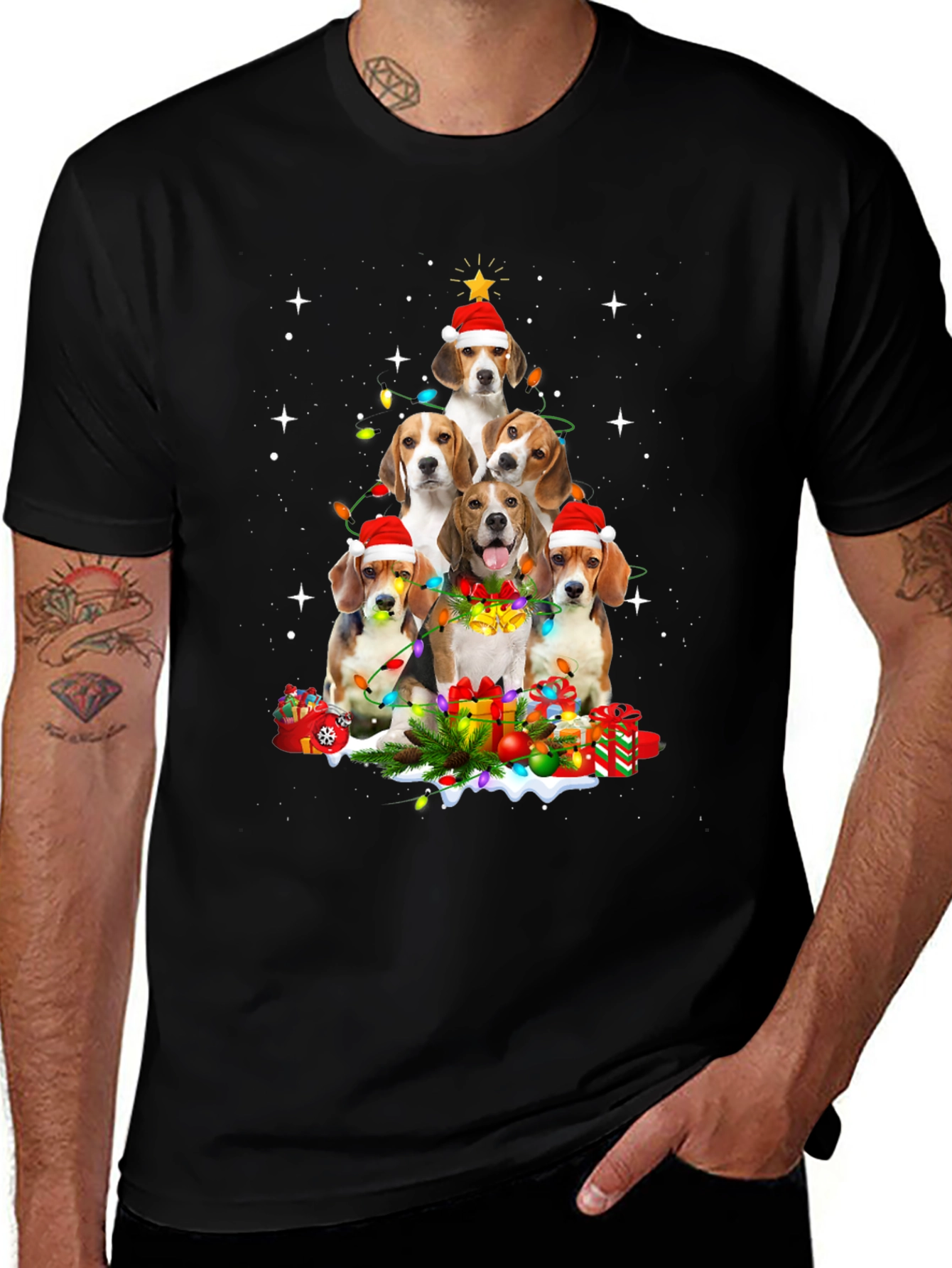 Beagle Christmas Tree T-Shirt