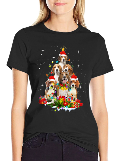 Beagle Christmas Tree T-Shirt