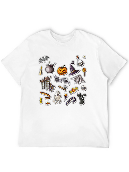 Spooky Halloween Stickers Graphic Tee