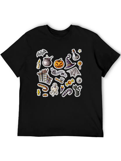 Spooky Halloween Stickers Graphic Tee
