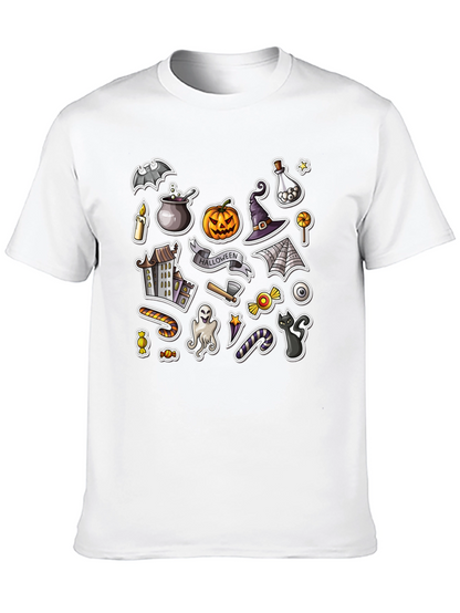 Spooky Halloween Stickers Graphic Tee