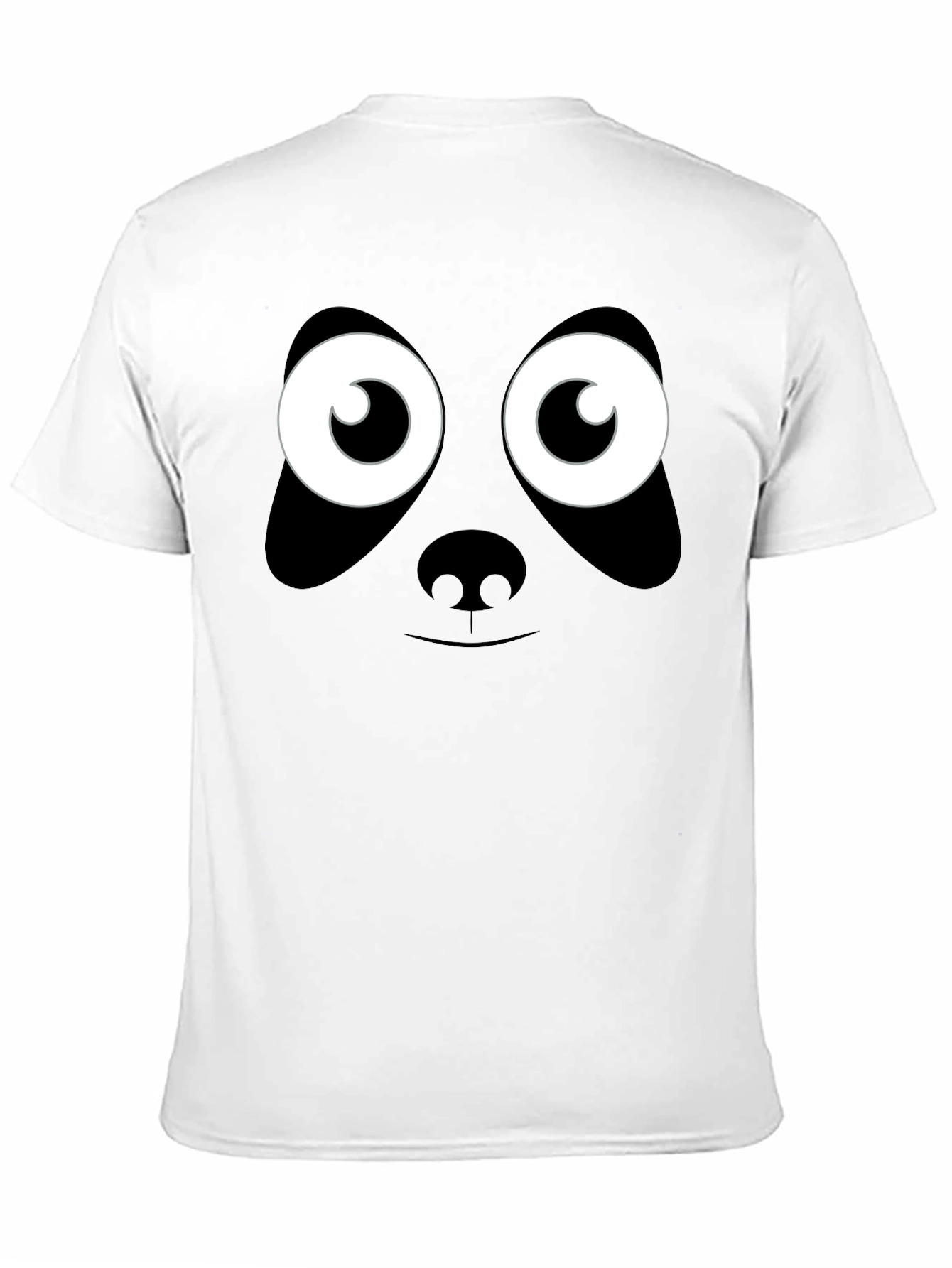 Panda Face Graphic T-Shirt - Black Cotton Tee
