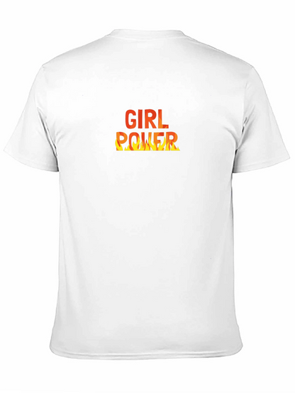 Girl Power Flame Graphic Tee - Black T-Shirt