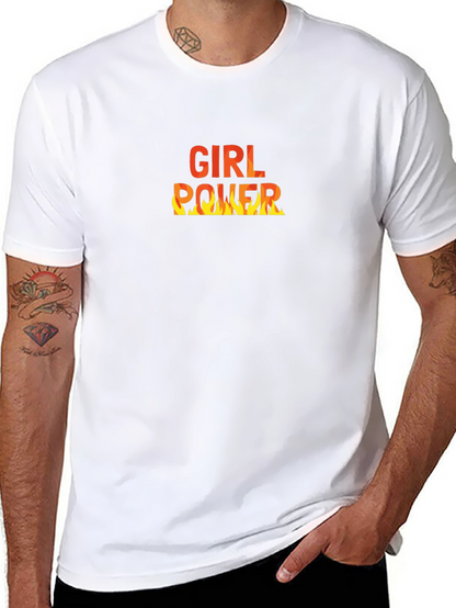 Girl Power Flame Graphic Tee - Black T-Shirt