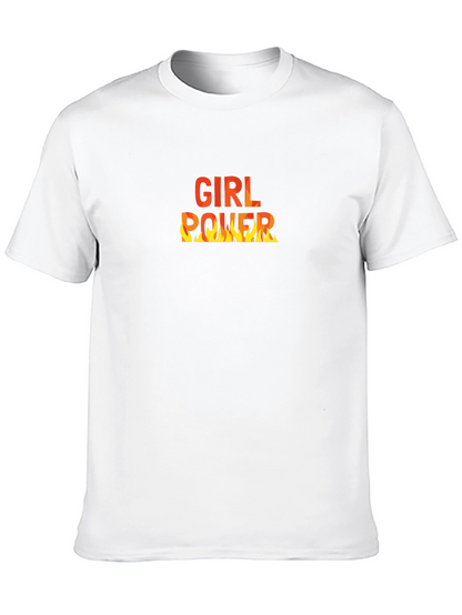 Girl Power Flame Graphic Tee - Black T-Shirt