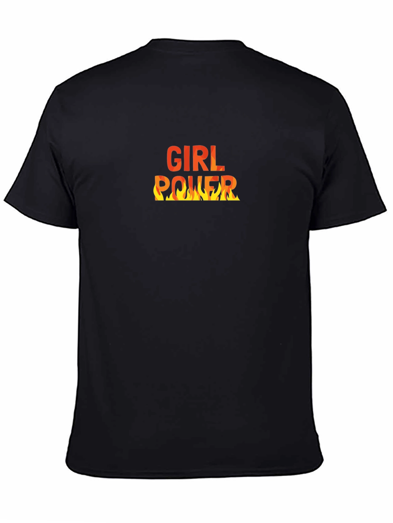 Girl Power Flame Graphic Tee - Black T-Shirt