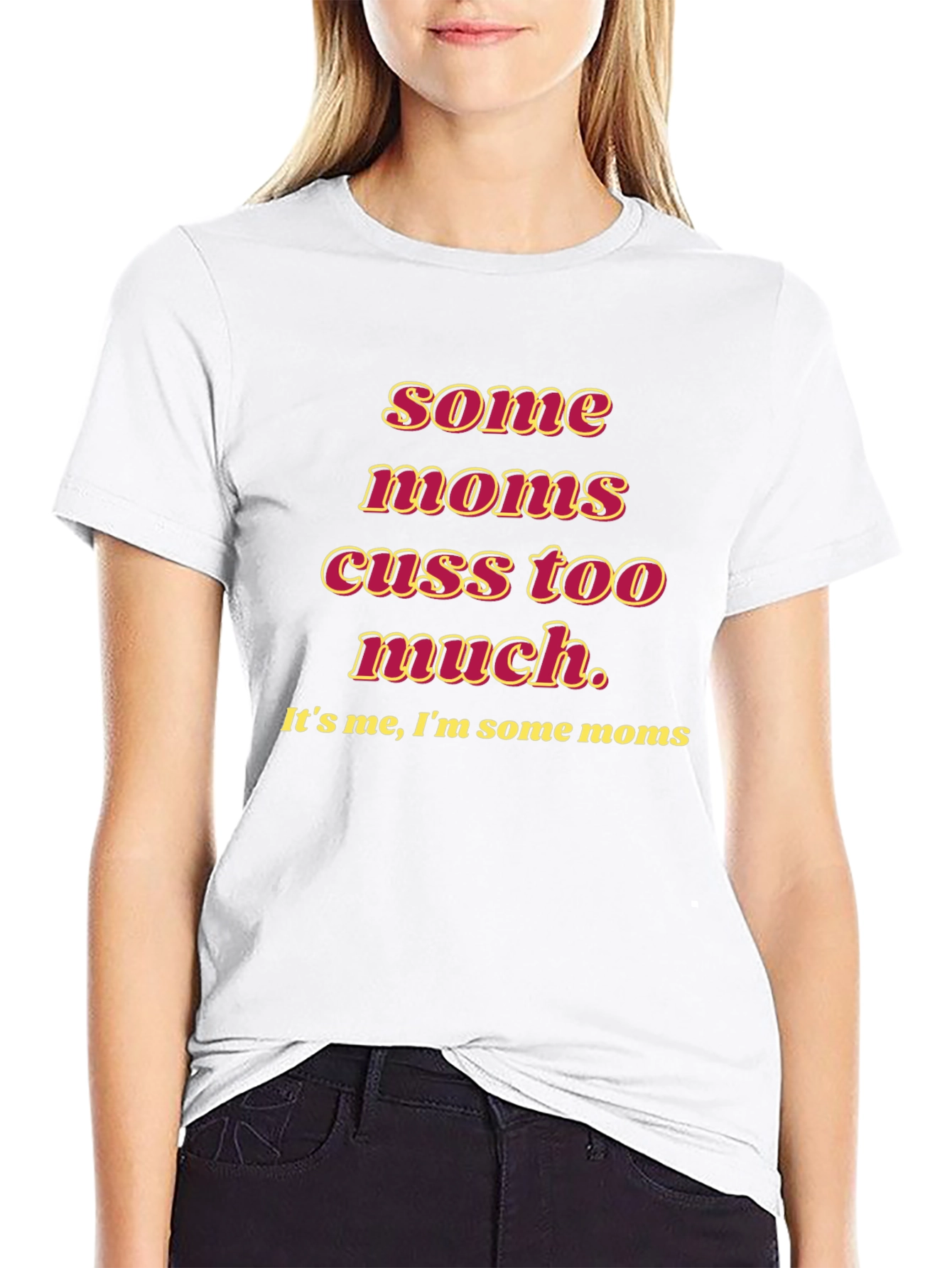 Funny Some Moms Cuss Graphic Tee - Black