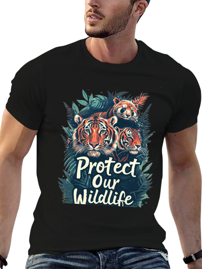 Protect Wildlife Black Graphic Tee