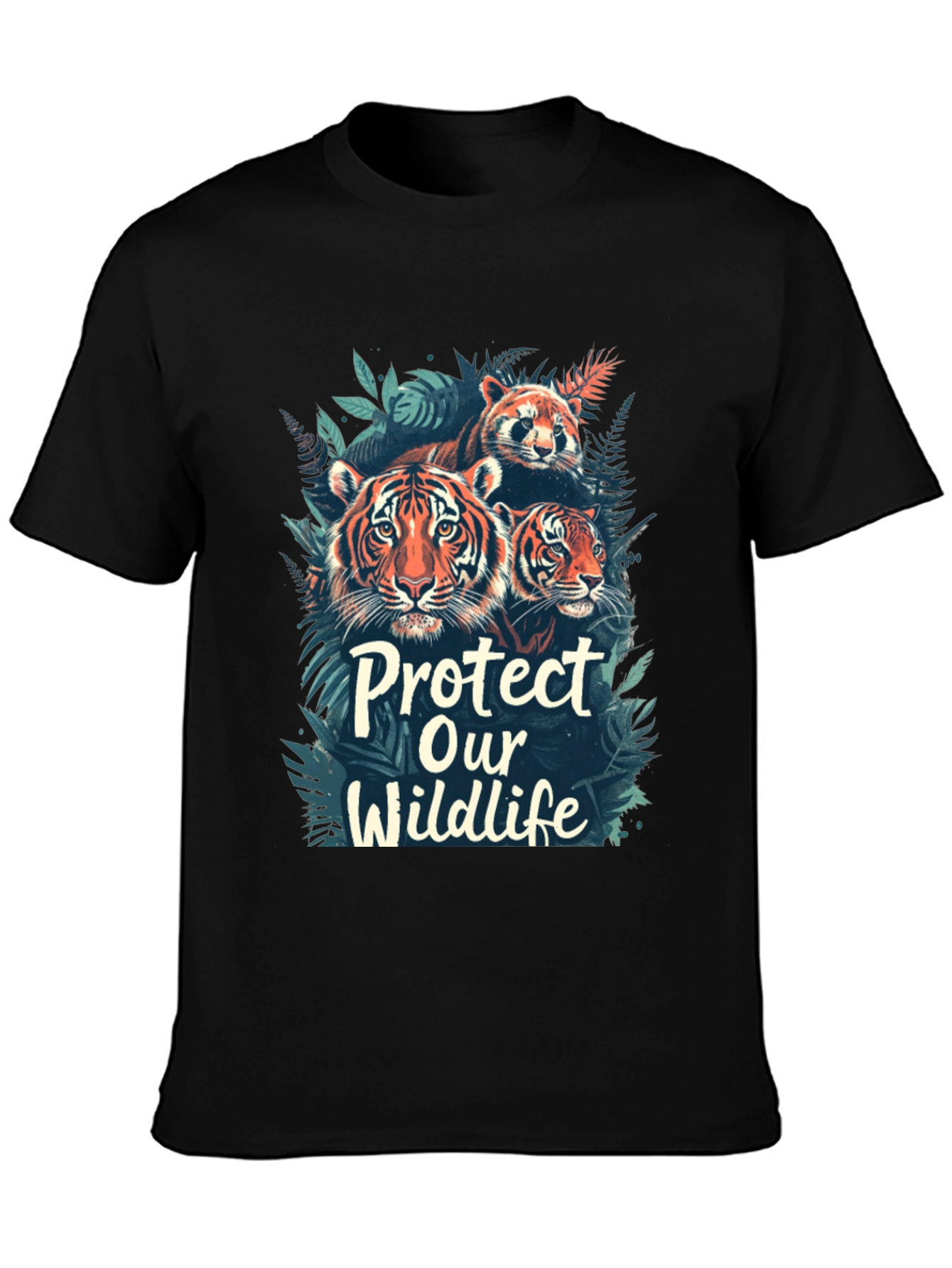 Protect Wildlife Black Graphic Tee