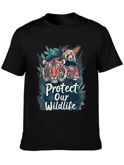 Protect Wildlife Black Graphic Tee