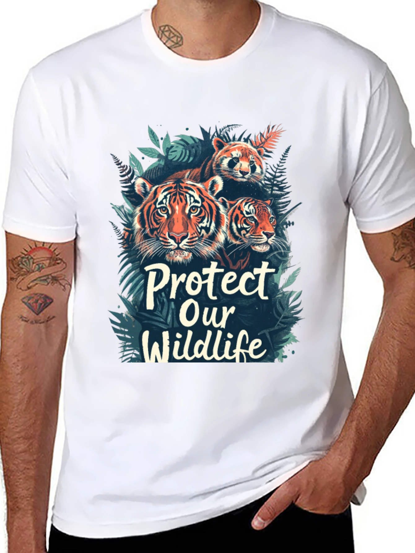 Protect Wildlife Black Graphic Tee